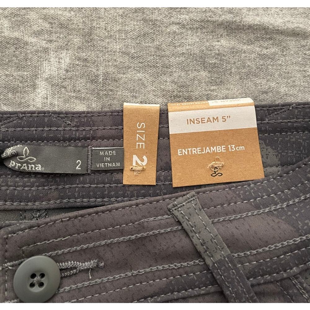 Newt Prana Olivia Womens Size 2 Gray Camo ReZion Stretch Shorts - Picture 7 of 14